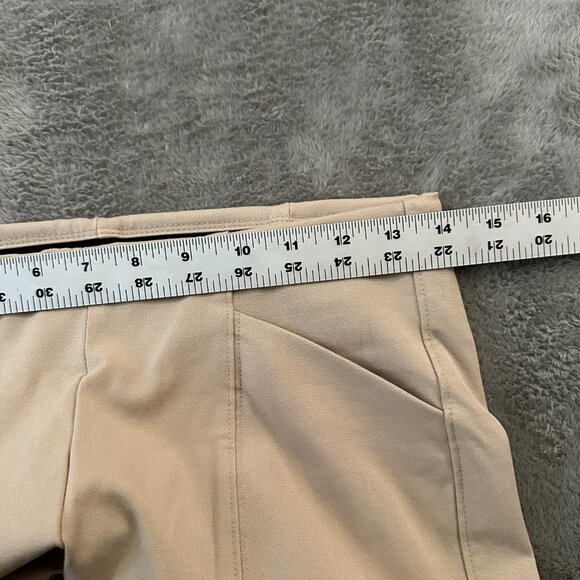 Old Navy High Rise Wide Leg Pixie Ponte Pants SMALL Tan Comfort Waistband - Picture 3 of 5